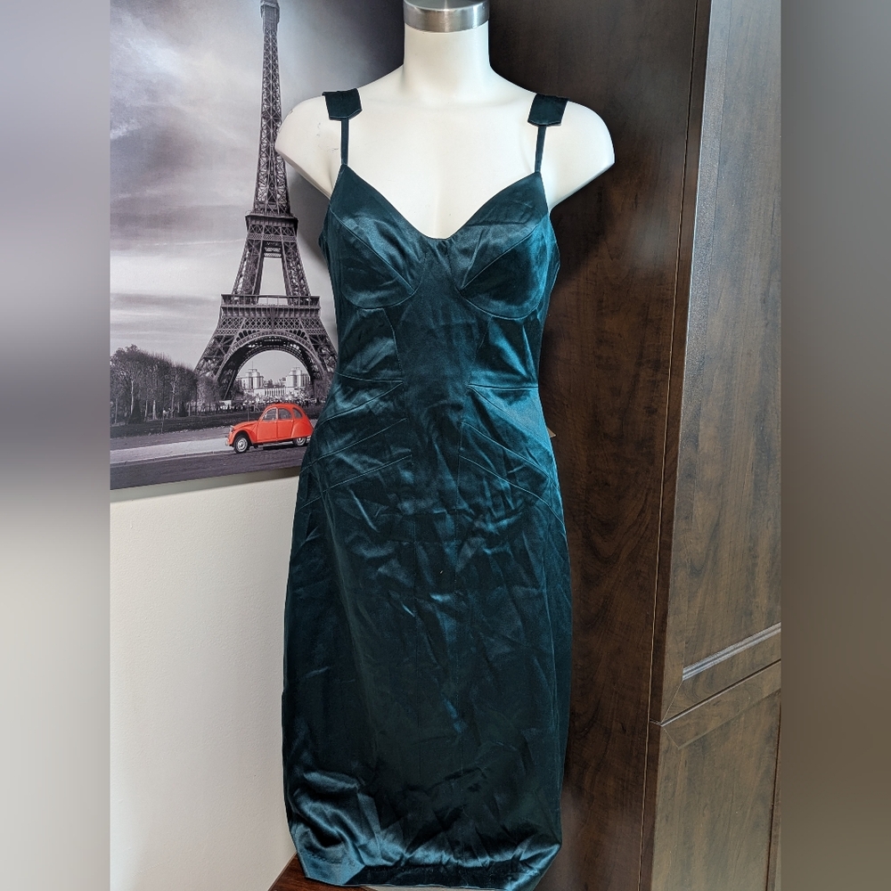 Chic Strapless Dark Green Dress